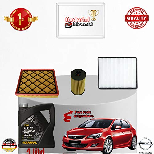Kit Tagliando Filtri + Olio Astra J 1.4 16V 103Kw 140Cv Dal 2010 ->