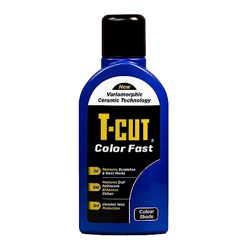 T-Cut 3 En 1 Color Fast Paintwork Restorer Lucidante Per Auto, Azul Oscuro, 500 Ml