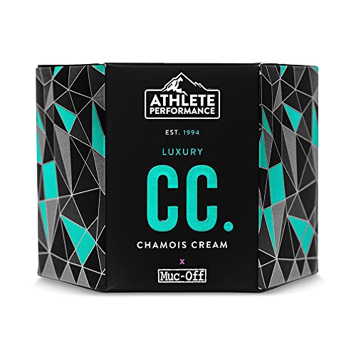 Muc-Off Athlete Performance Luxury Chamois Cream, 250 Ml - Crema Antisfregamento Cosce Antibatterica - Crema Antisfregamento Formulata Per Gli Sportiv