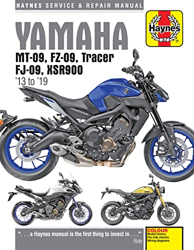 Yamaha Mt-09, Fz-09, Tracer, Fj-09, Xsr900 Haynes Service & Repair Manual: 2013 To 2019