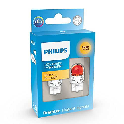 Philips Ultinon Pro6000 Led Lampadina Di Segnalazione Per Auto (Wy21/5W Amber)