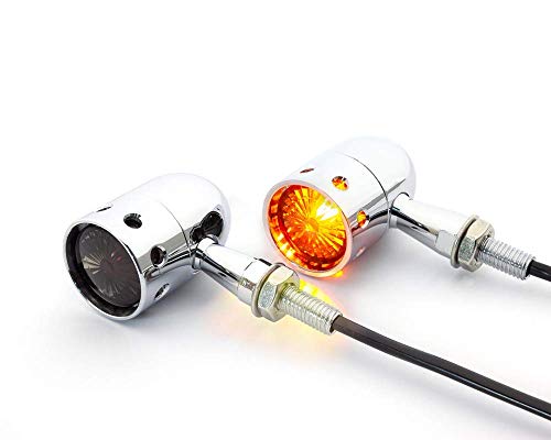 Alchemy Parts Indicatori Moto Per Retro Custom Moto Chopper Bobber Project - Cromo - Forati