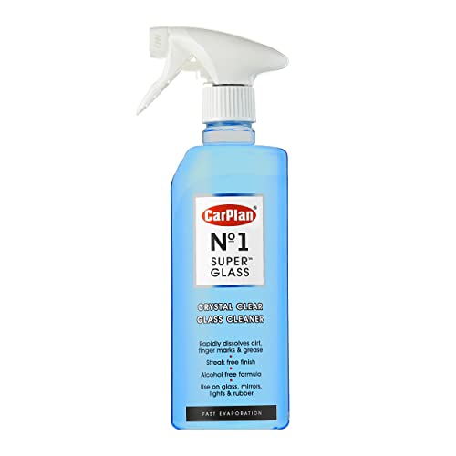 Carplan Detergente Per Vetri Auto Senza Cov, Asciugatura Rapida, Senza Aloni, N. 1 Super Glass, 600 Ml