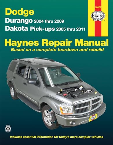 Haynes Repair Manual Dodge Durango 2004 Thru 2009 And Dakota Pick-Ups 2005 Thru 2011: 45234