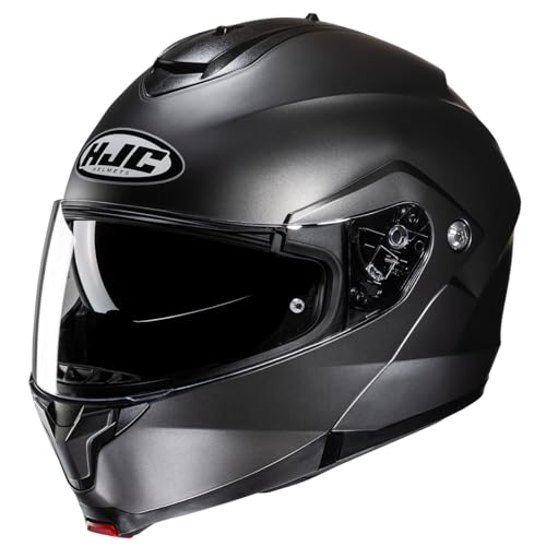 Hjc, Casco Moto Modulare C91N Solid Semi Flat Titanium, M
