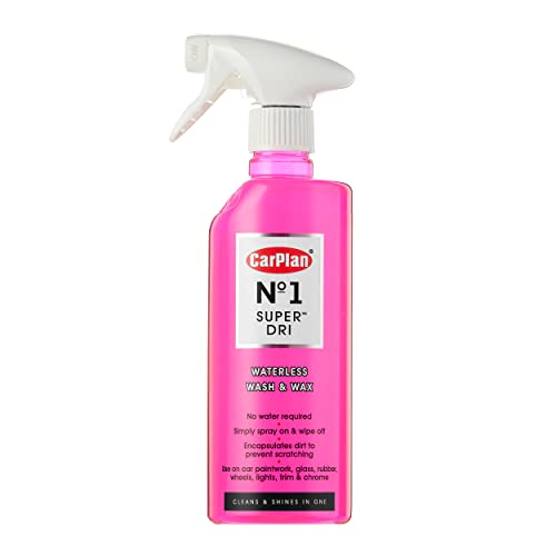 Carplan Detergente E Cera Senza Acqua, Cera Per Auto Facile E Veloce, N. 1 Super Dri Spray, 600Ml