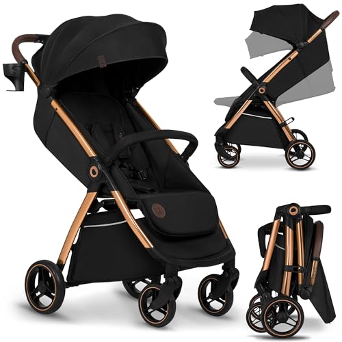 Lionelo Ingrid Passeggino Leggero Per Bambini Da 6Mesi A 4 Anni/22Kg Grandi Ruote 360° In Schiuma Eva Assorbimento Pieghevole Con Una Mano Schienale E