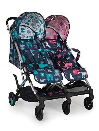 Cosatto Passeggino Doppio Woosh – Passeggino Leggero Dalla Nascita A 22 Kg, Gemelli O Fratelli – Sedili Pieghevoli Con Una Sola Mano, Compatti E Indip