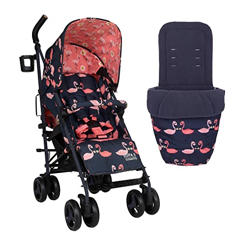 Cosatto Supa - Passeggino Leggero Da Nascita A 25 Kg, Facile E Compatto, Pieghevole Con Ombrello, Grande Cestino Della Spesa, Con Maniglia Per Il Tras