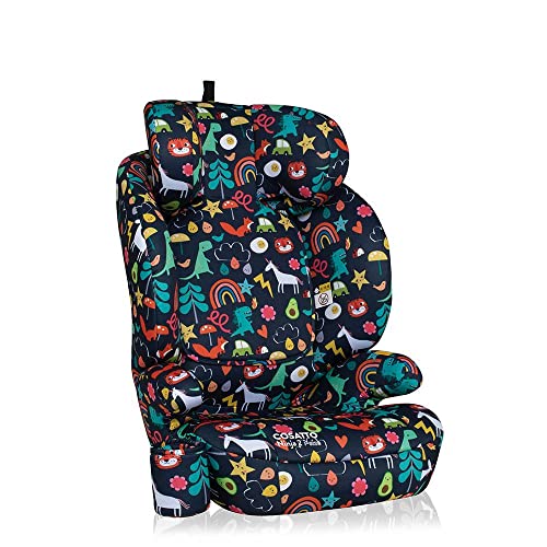 Cosatto Ninja 2 Isize Seggiolino Auto - Da 100-150Cm, Circa 4 Anni - 12 Anni, Rialzo Schienale Alto R129, Poggiatesta 10 Posizioni, Cintura Di Sicurez