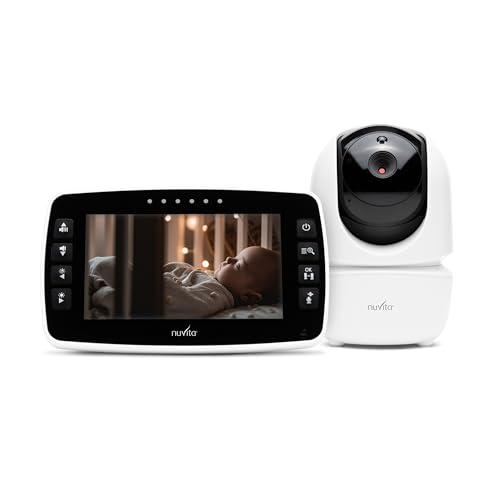 Nuvita 3045 Videovoice - Baby Monitor Video Wireless A 360° Con Telecamera Direzionabile A Distanza, Smart Vox, Visione Notturna E Ninne Nanne