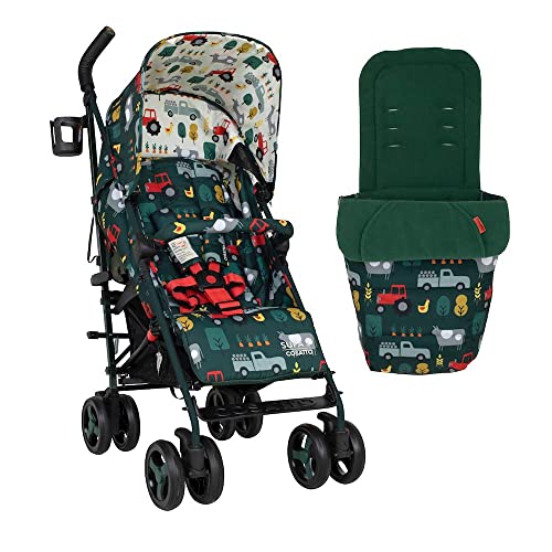 Cosatto Supa 3 Passeggino Con Sacco Passeggino Leggero Dalla Nascita A 25 Kg - Facile E Compatto, Pieghevole A Ombrello, Grande Cestino Della Spesa, M