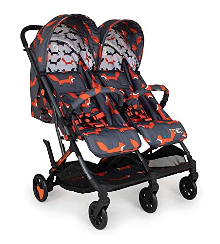 Cosatto Passeggino Doppio Woosh – Passeggino Leggero Dalla Nascita A 22 Kg, Gemelli O Fratelli – Sedili Pieghevoli Con Una Mano, Compatti E Indipenden