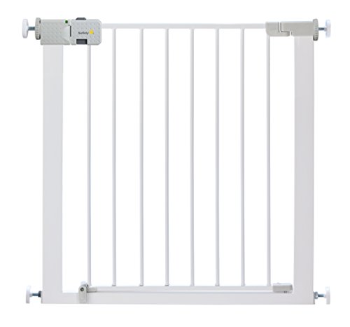 Safety 1St Secure Tech Metal Cancelletto Di Sicurezza In Metallo Per Bambini, Porte, Scale, Vani Con Apertura 73-80 Allungabile Fino A 136 Con Estensi
