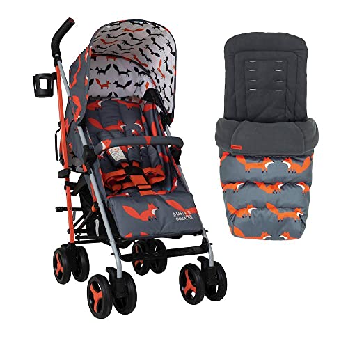 Cosatto Supa 3 Passeggino Con Sacco Passeggino Leggero Dalla Nascita Fino A 25 Kg, Facile E Compatto, Pieghevole A Ombrello, Grande Cestino Della Spes