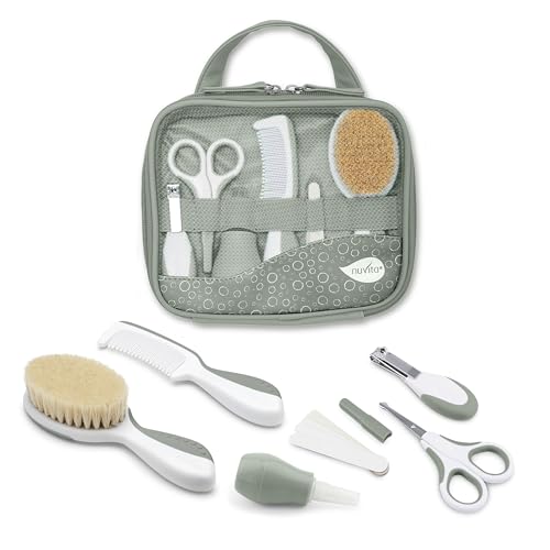 Nuvita 1146 | Set Completo Per La Cura Del Bambino | Trousse Da Bagno | Bellezza Per Neonati | Forbicine Per Unghie E Capelli Senza Bpa | Marchio Ue |