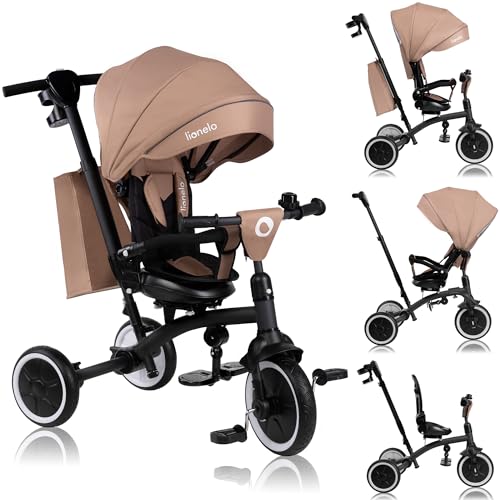 Lionelo Tris Plus 2In1 Bicicletta Triciclo E Passeggino Pieghevole Per Bambini Da 9 Mesi Fina A 25Kg Sedia 360Gradi Fronte Mamma O Strada Bici Regolab