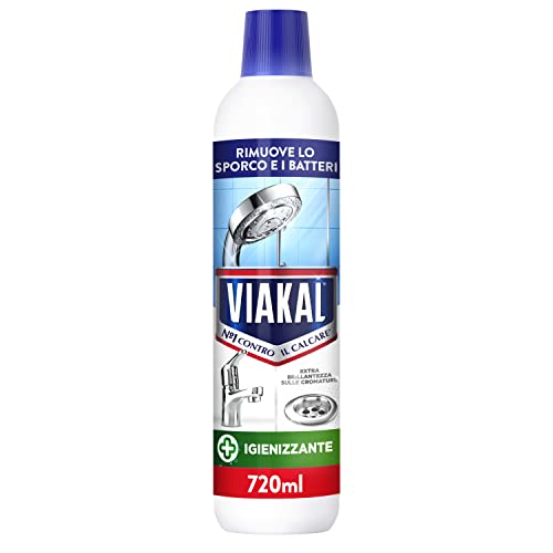 Viakal Igienizzante Gel Per Rimuovere Fino Al 100% Di Calcare Con Tecnologia Anti-Goccia, Rimuove Lo Sporco E I Batteri
