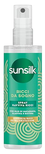 Sunsilk Spray Ravviva Ricci, Linea Ricci Da Sogno, Spray Ravviva Ricci, Nutre E Idrata Senza Appesantire, Texture Ultra-Leggera, Con Olio Di Macadamia