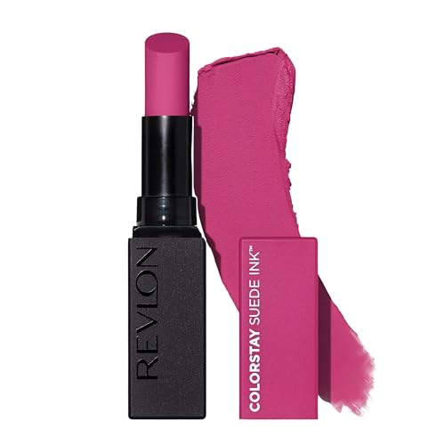 Revlon Colorstay Suede Ink Lipstick, Rossetto Opaco, A Lunga Durata, Formula No-Transfer, Arricchito Con Vitamina E, Resistente All'Acqua, 010 Tunnel