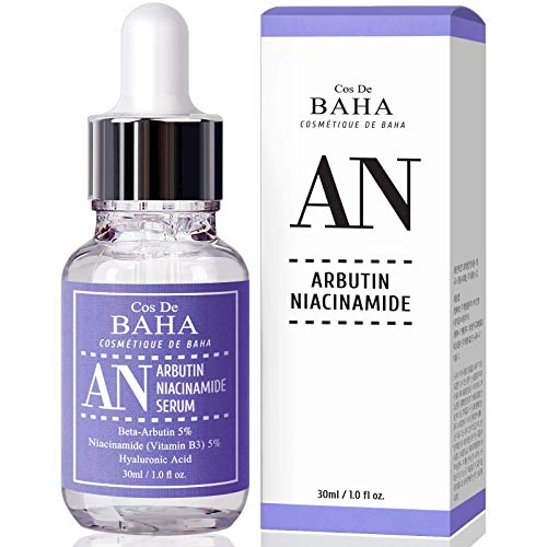 Cos De Baha Niacinamide 5% + Arbutina 5% Siero Con Acido Ialuronico – Acne Diminescente + Pigmentazioni Trattate + Age Spots, 30 Ml
