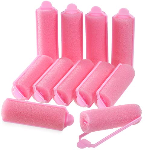 36 Pezzi Bigodini In Schiuma Spugna Per Capelli Flessibili Capelli Styling Bigodini Rullo Di Spugna Bigodini Per Capelli Styling (Rosa)