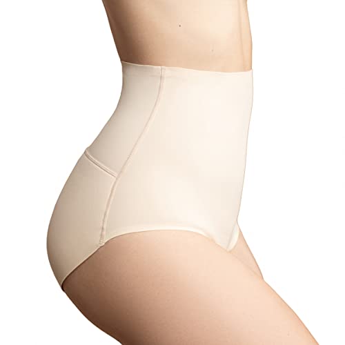 Bye Bra Bragas Acolchadas, Cintura Alta, Ropa Interior Moldeadora, Fajas Moldeadoras, Beige, S M L (M)