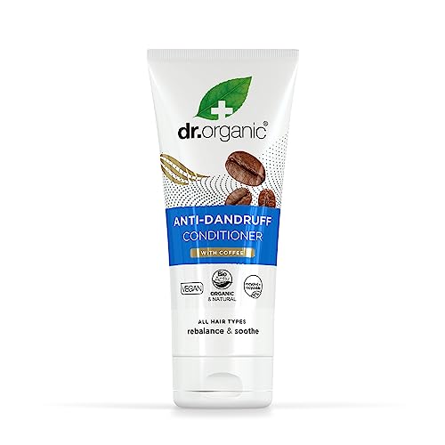 Dr Organic Balsamo Anti-Forfora Al Caffè, Cuoio Capelluto Sano, Uomo, Donna, Naturale, Vegano, Senza Crudeltà, Senza Parabeni E Sls, Riciclato E Ricic