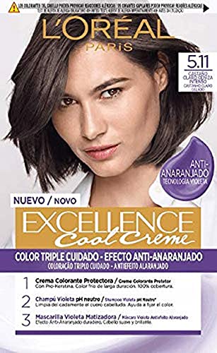 L´Oréal Paris Excellence Cool Creme Tinte Permanente - Tono 5.11 Castaño Claro Ceniza Intenso