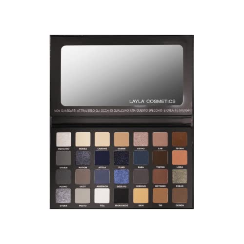 Creator Palette Ombretti Layla 28 Colori Duochrome, Metal Mirror, Butterspark, Mat Texture Morbida E Cremosa Anallergici E Nichel Testati Studio Croma