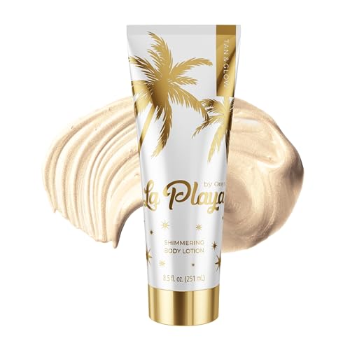 Onyx La Playa Tan & Glow – Lozione Per Il Corpo Luccicante – Crema Solare & After Sun Lotion Con Glitter Per Donne