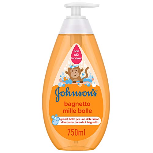Johnson'S Baby Bagnetto Mille Bolle, Bagnoschiuma Bambini Per Una Detersione Delicata, Docciaschiuma Bambini Con Formula Non Più Lacrime, Bagnoschiuma