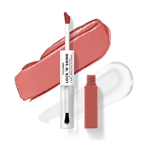 Wet N Wild Megalast Lock N' Shine, Dual-Ended Lip Color And Clear Gloss, Vitamin E And Jojoba Oil Enriched Formula, Nude Illusion Shade