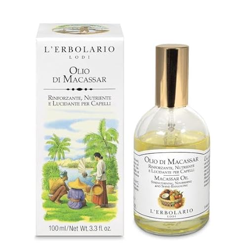 L'Erbolario Olio Di Macassar 100Ml Capelli Sfibrati Sole Nutriente Lucidante