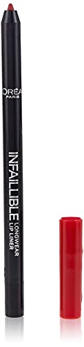 L'Oréal Paris Infallibile Lip Liner Matita Labbra A Lunga Tenuta, 711 Invincible Red