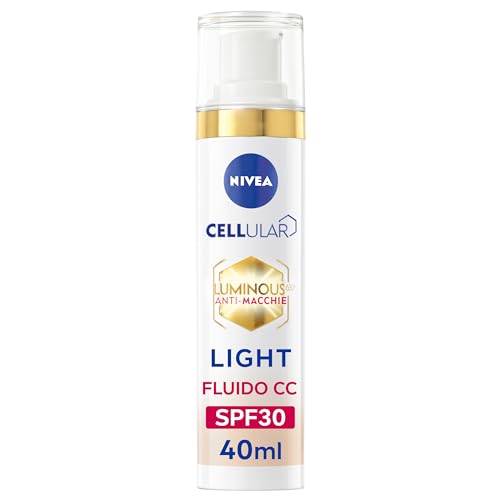 Nivea Cellular Luminous630 Fluido Cc Cream Spf 30 3-In-1 Light 40 Ml, Crema Colorata Viso Con Pigmenti Incapsulati E Tripla Azione Anti-Macchie, Crema