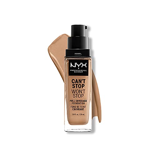 Nyx Professional Makeup Fondotinta, Can'T Stop Won'T Stop Full Coverage Foundation, Lunga Tenuta, Waterproof, Finish Matte, Tonalità: Neutral Buff