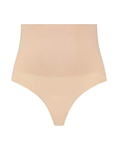 Bye Bra Perizoma Senza Cuciture, Perizoma Da Donna, Perizoma Modellante, Effetto Rinforzante, Beige E Nero, S-Xxl (Beige, S)