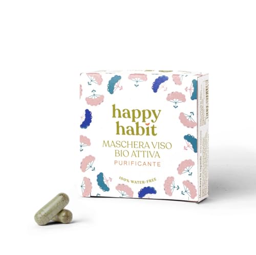 Happy Habit Maschera Viso In Polvere Bio Attiva Purificante Trattamento Viso Efficace E Naturale 5 Capsule Compostabili Vegan