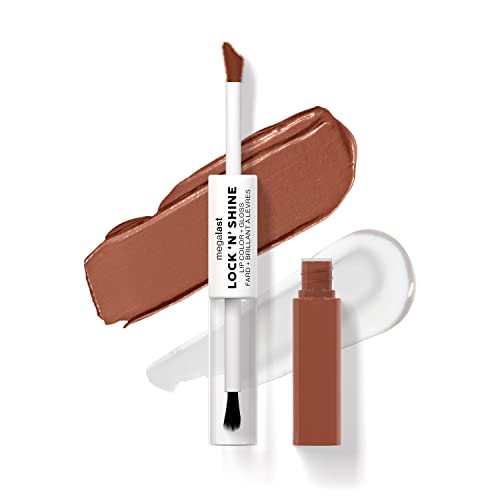 Wet N Wild Megalast Lock N' Shine, Dual-Ended Lip Color And Clear Gloss, Vitamin E And Jojoba Oil Enriched Formula, Lotus Petal Shade