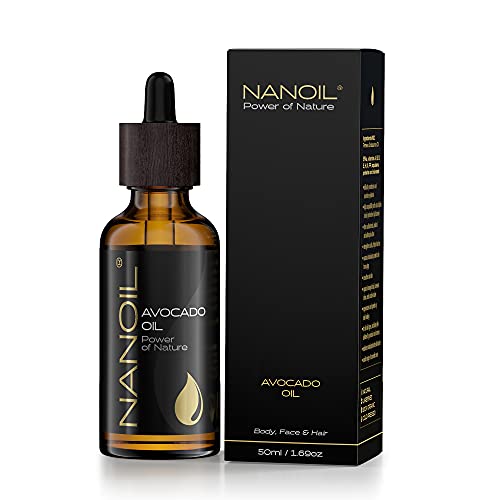 Olio Di Avocado Nanoil Avocado Oil 50Ml - Naturale, Spremuto A Freddo E Non Raffinato Per La Cura Di Viso, Corpo E Capelli, Bomba Vitaminica, Propriet