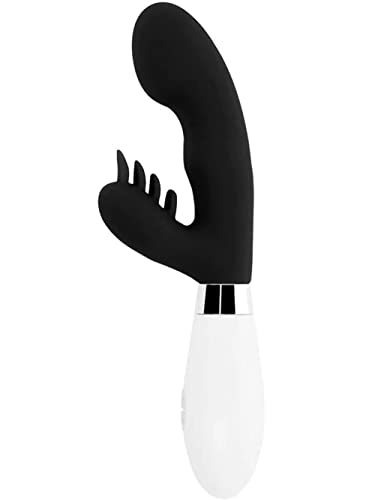 Glossy Vibratore Rabbit Nero