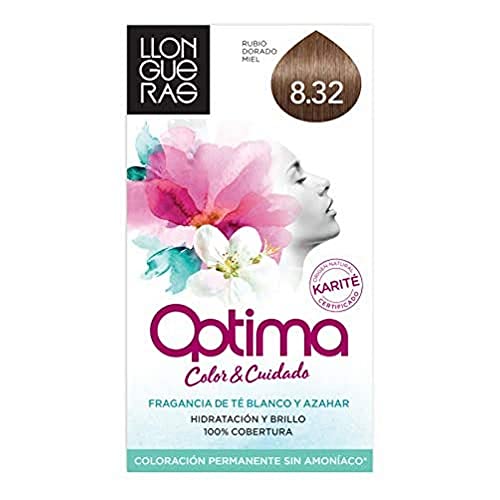 Llongueras Tintura Per Capelli, Optima Hair Colour, 200 Gr, 8.32-Light Blond Natural