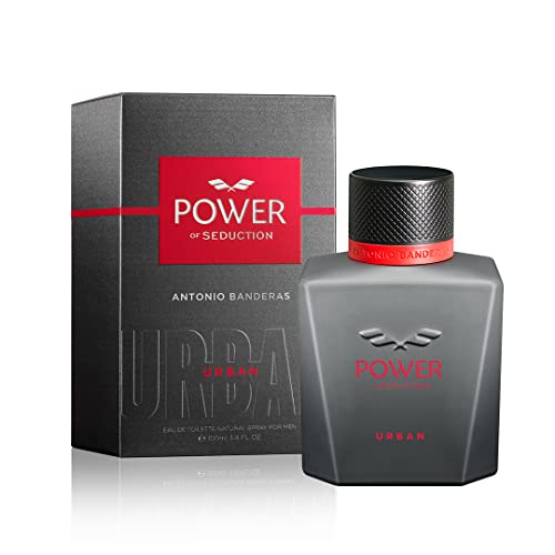 Banderas Power Of Seduction Urban, Eau De Toilette Spray Per Uomini, Fragranza Aromatica E Legnosa Con Agrumi, Mandarino, Lavanda, Sandalo E Vaniglia,