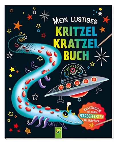 Mein Lustiges Kritzel-Kratzel-Buch: Kratzmotive Mit Tollen Farbeffekten - Mit Bambus-Stick
