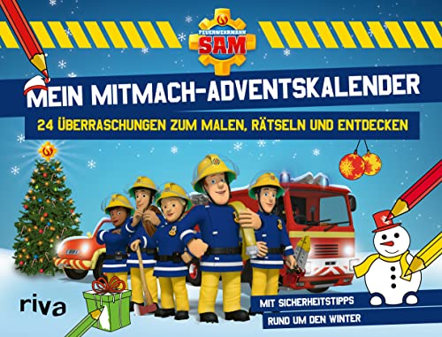 Feuerwehrmann Sam - Mein Mitmach-Adventskalender: 24 Überraschungen Zum Malen, Rätseln Und Entdecken. Mit Sicherheitstipps Rund Um Den Winter. Ab 4 Ja