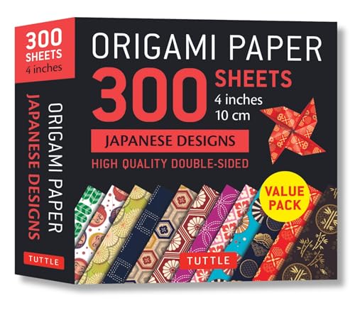 Origami Paper 300 Sheets Japanese Designs: High-Quality Double-Sided, 4 Inches 10 Cm: Tuttle Origami Paper: Double-Sided Origami Sheets Printed With 1