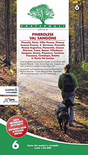 Carta N. 6. Pinerolese E Val Sangone. Carta Dei Sentieri E Stradale 1:25.000