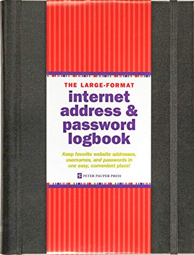 Large-Format Internet Address & Password Logbook