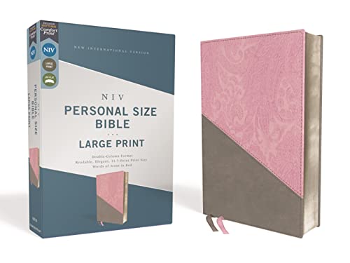 Holy Bible: New International Version, Pink/Gray Leathersoft, Personal Size, Comfort Print: Red Letter Edition